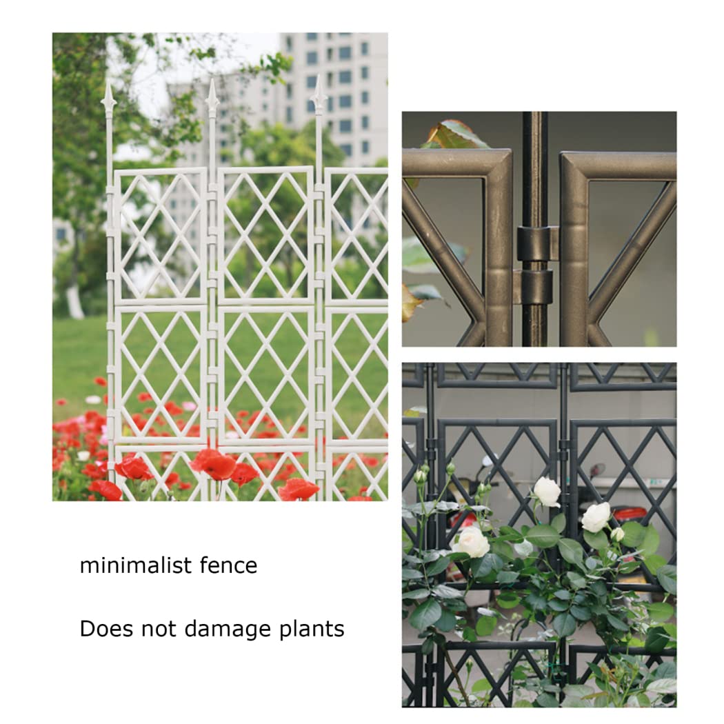 Traliccio da Giardino per Piante rampicanti, Robusto Traliccio in Ferro, Struttura per Piante, Metallo per Esterni, Bianco, 30 * 130 cm/11,8 * 51,1 Pollici
