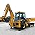 Powerful Compact Backhoe Loader with Heavy-Duty Front Loader and Rear Excavator, Versatile Mini Wheel Loader for Construction, Agriculture, Digging, and Trenching Operations