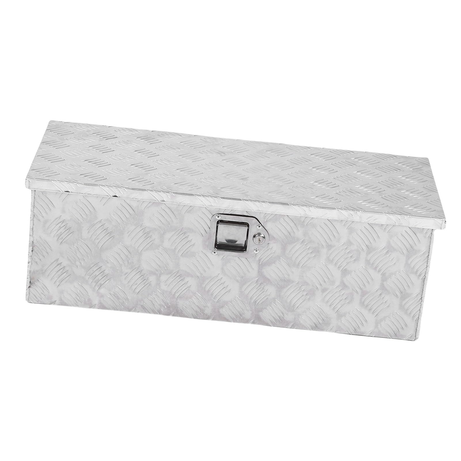 Jeffergarden Caja de Herramientas para Caja de Camión, de Herramientas de Aluminio para Remolque de 30 X 13 X 10 Pulgadas con Cerradura, Almacenamiento de 64 L con Recubrimiento en Polvo, Patrón de