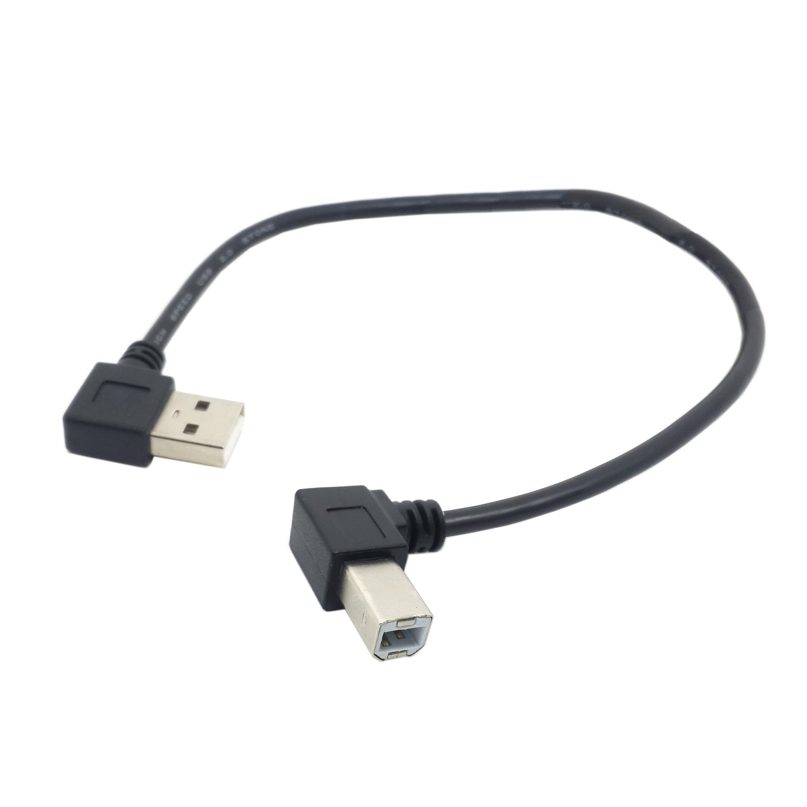 CY Left Angled USB 2.0 A Male to Left Angled B Male 90 degree Printer Scanner Cable 20cm, Black Right Angled, 50cm - Image 2
