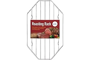 HIC Kitchen Small Roasting Rack: 10x6" Heavyweight Chrome-Plated Steel