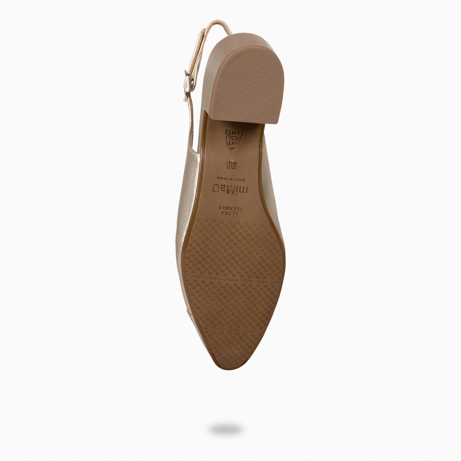 miMaO. Zapatos Destalonados con Escote en V y Plantilla de Gel. Calzado de Piel Fabricado en España