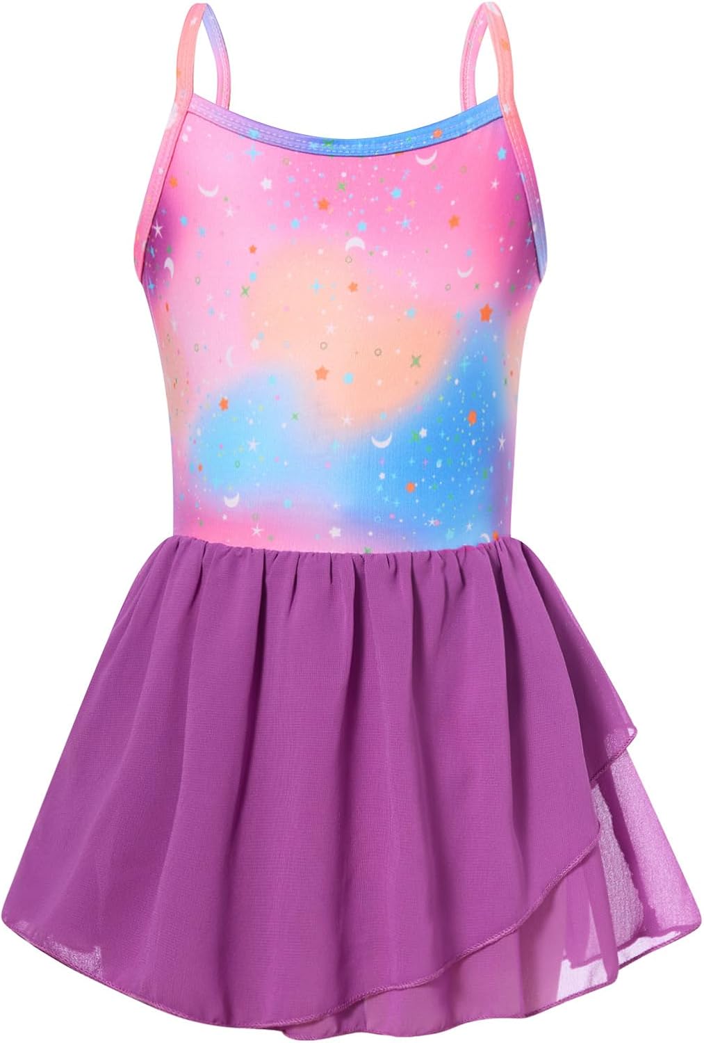 Ballet Leotards for Girls Gymnastics Leotards with Skirt Camisole Dance Outfit 4-8 Years