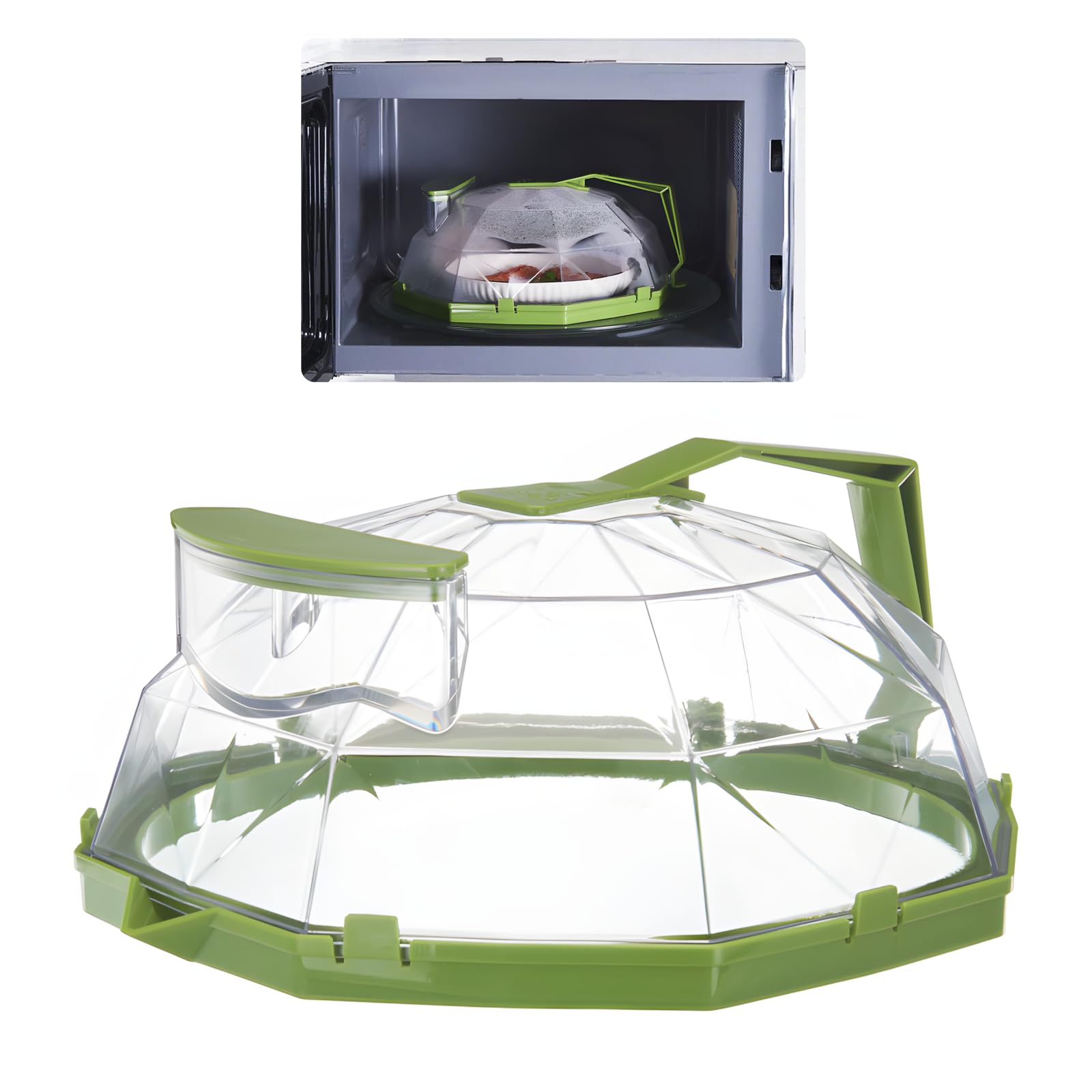 Cubierta para Salpicaduras de Microondas, Cubierta para Microondas para Alimentos con Vaporizador de Agua, Libre Bpa, Accesorios y Aparatos de Cocina