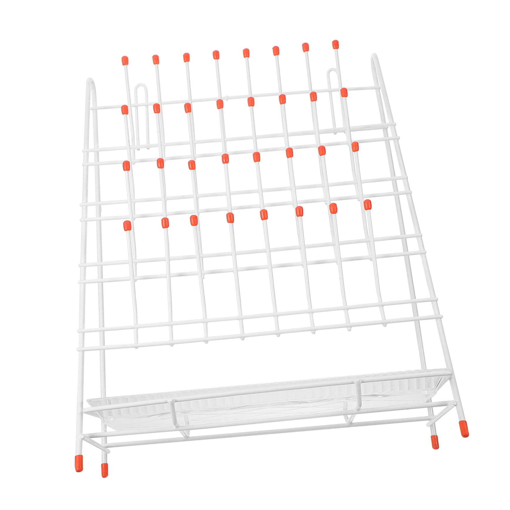 Anneome Anti Slip Flaschentrockner aus Eisen 32-Slot Trockengestell für Laborflaschen Weiß Stabil und Platzsparend für Laborzwecke
