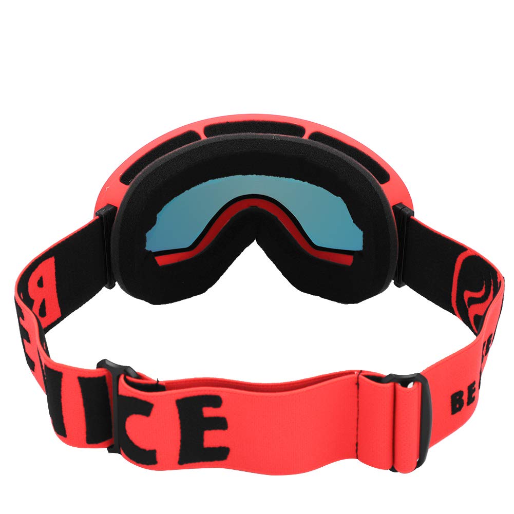 EMUKOEP Occhiali da Sci con Buona Ventilazione Occhiali da Corsa con visibilità Perfetta per gli Sport Invernali