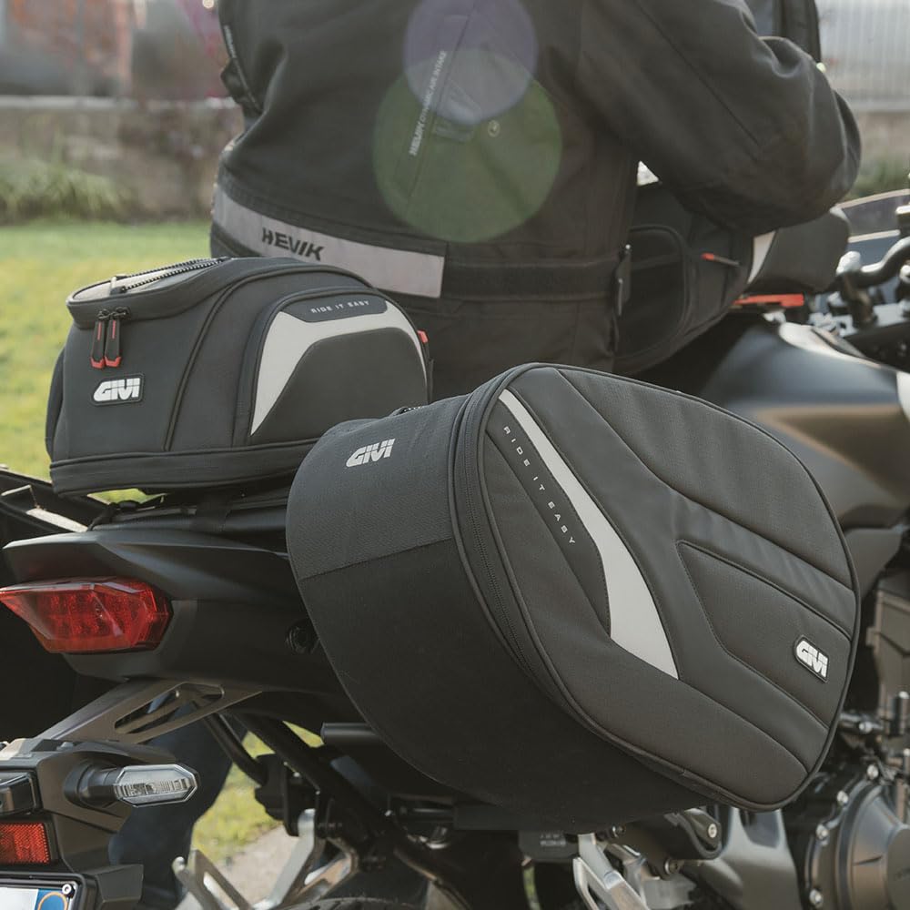 GIVI BORSE LATERALI SOFFICI MOTO EASY 11 18-25 LT POLIESTERE RIPSTOP 600D COMPATIBILE HONDA ADV 350
