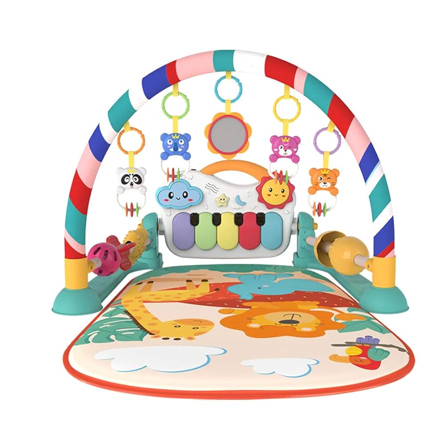 Baby Gym Play Mat, Kick And Play Piano Tummy Time Gym Mat, Musical Piano Activit