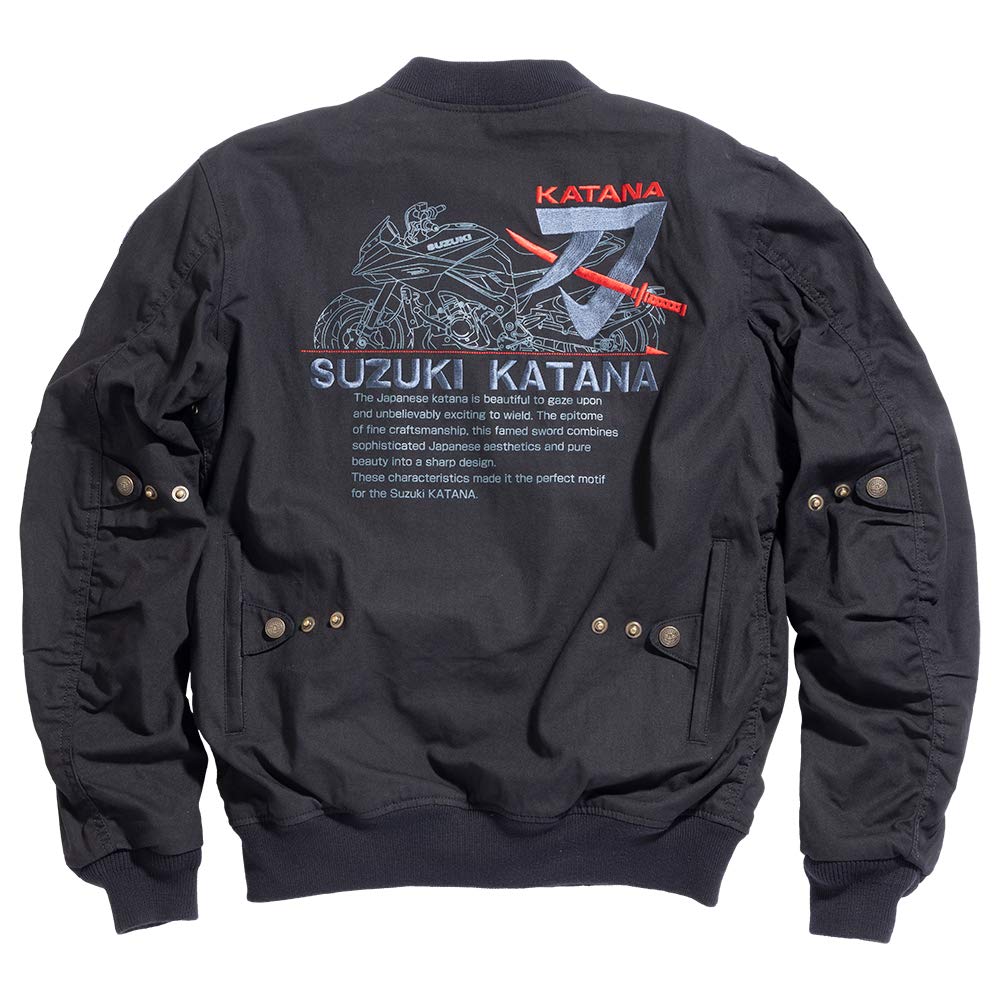 Amazon | [ヒューストン] HTVA2012S KATANA MA-1 COTTON M/C JAC BK M 