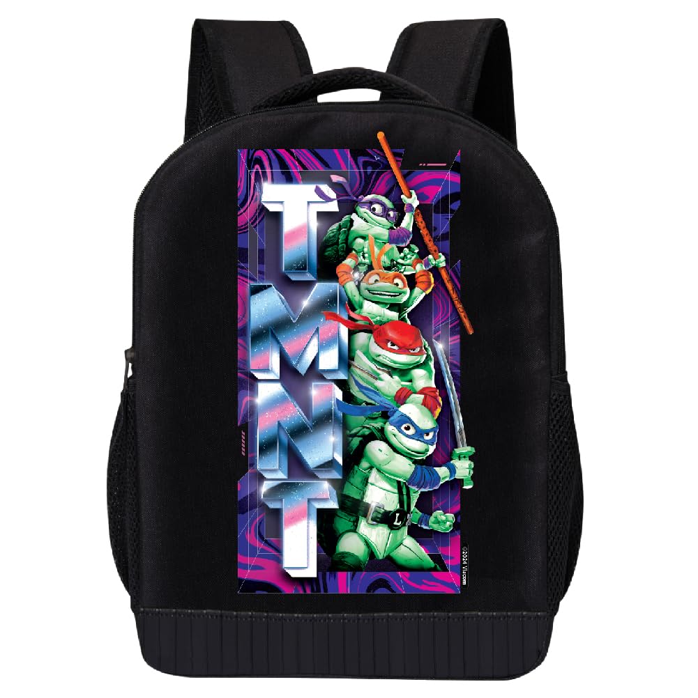 Teenage Mutant Ninja Turtles Backpack Shoulder Bag for Boys, Girls, Toddlers - Leonardo, Donatello, Michelangelo and Raphael Cute Kids Backpack for School - 18" Inch Bookbag