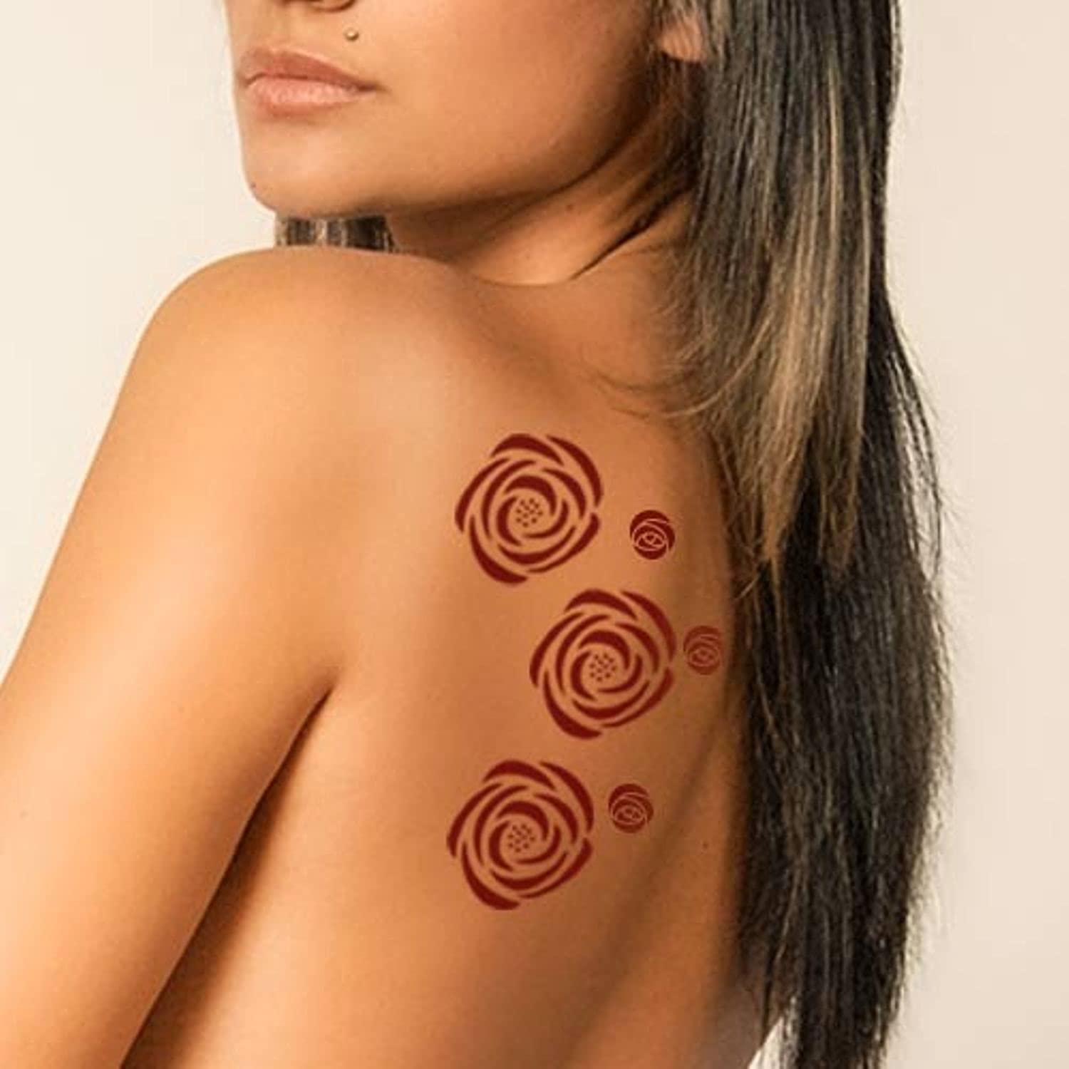 Ivana's Stencil Premium Collection DIY Kit for Back, Full Design Henna Tattoo Stencil Set for Women, Girls & Kids, Attractive Design Temporary Tattoo - PRB-31