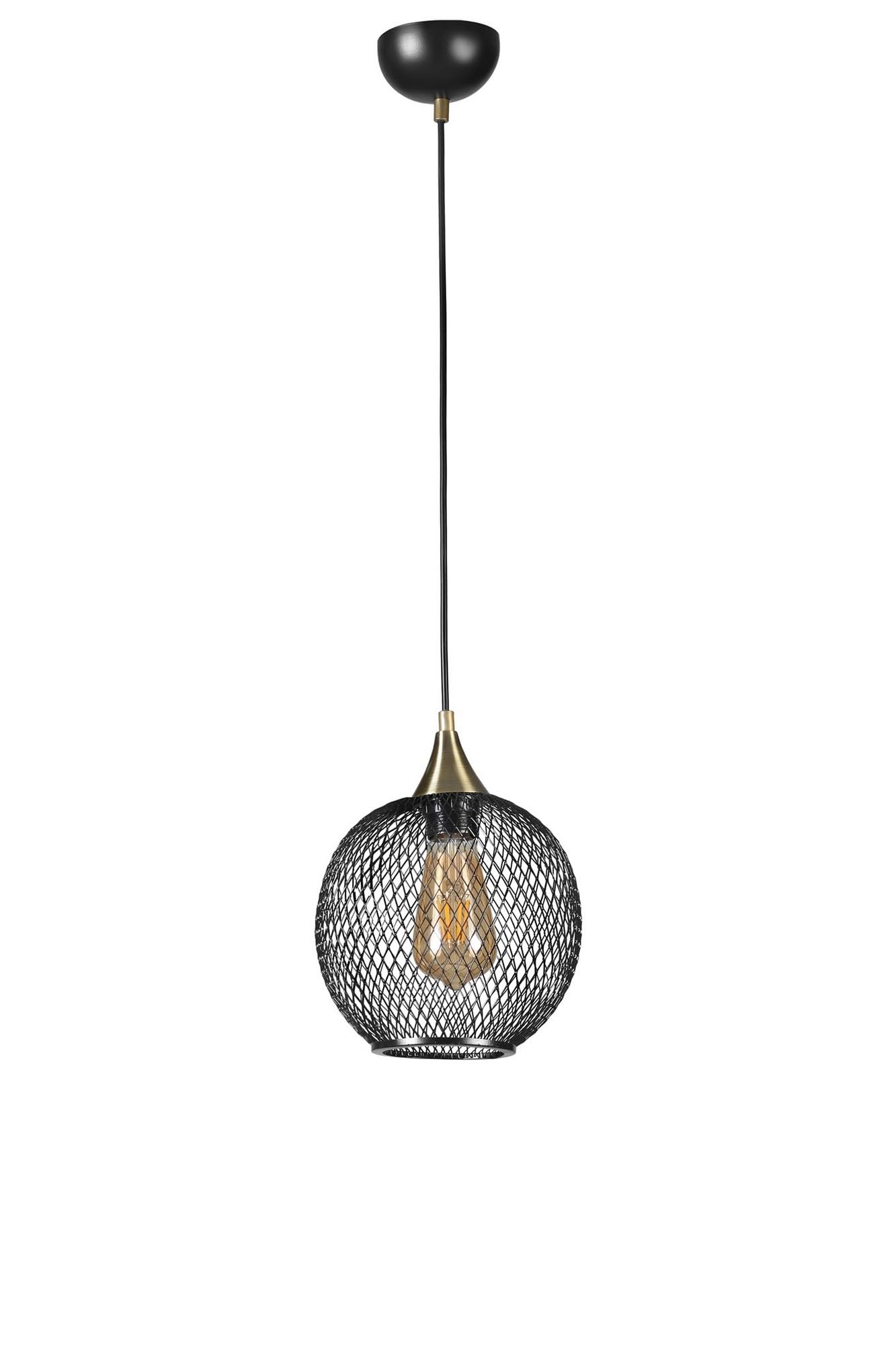 Chandelier para comedor moderno con altura ajustable y acabado antiguo de metal