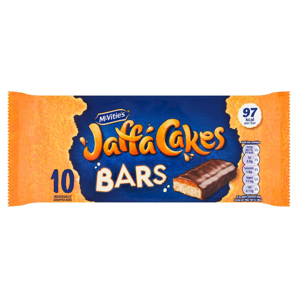 McVitie's Jaffa Original Cake Bar Multipack 10 x 24.5 g (10 Bars in One Pack), 245 g Total