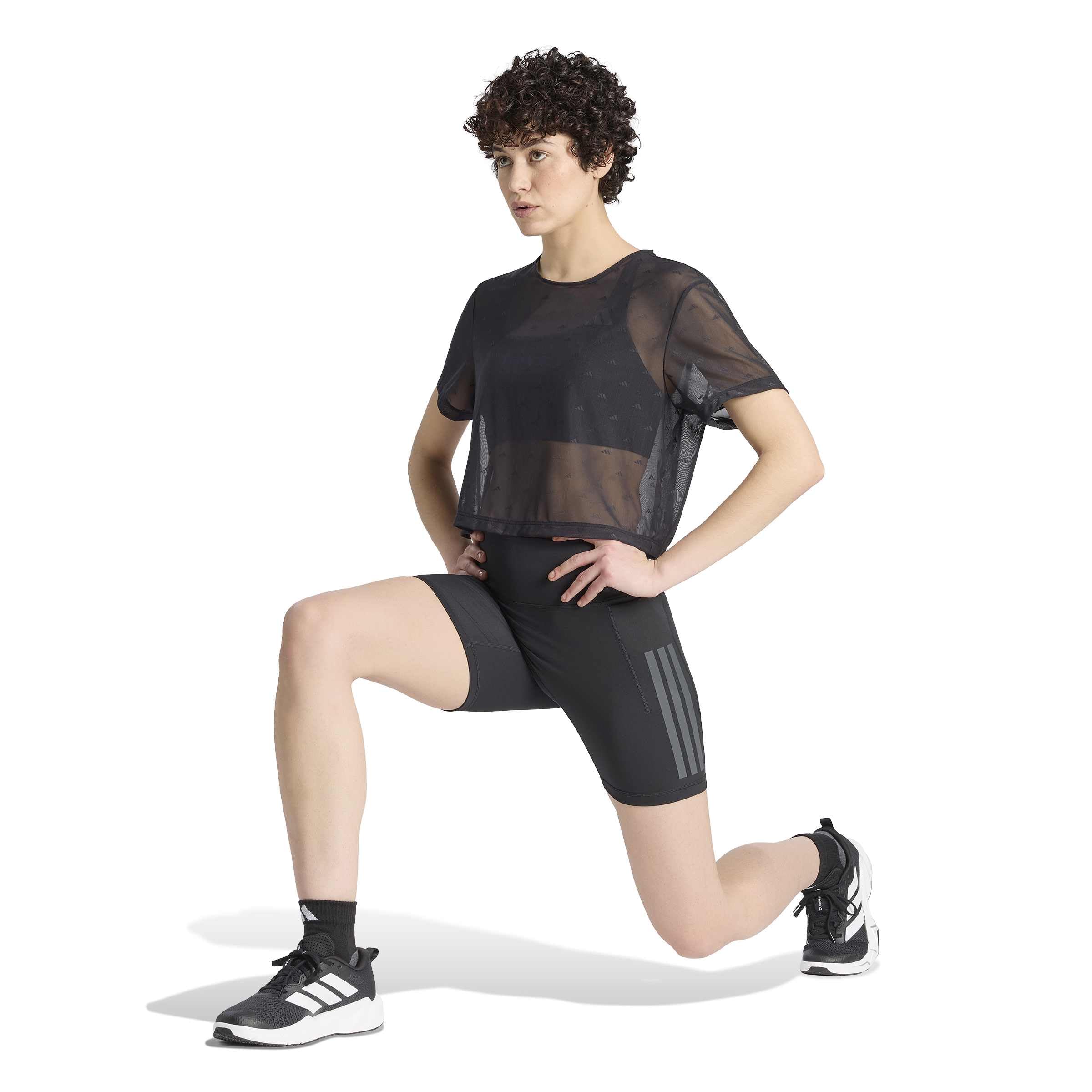 adidas Women's PrimeLift Essentials Workout Mesh-T-Shirt, kastig geschnitten
