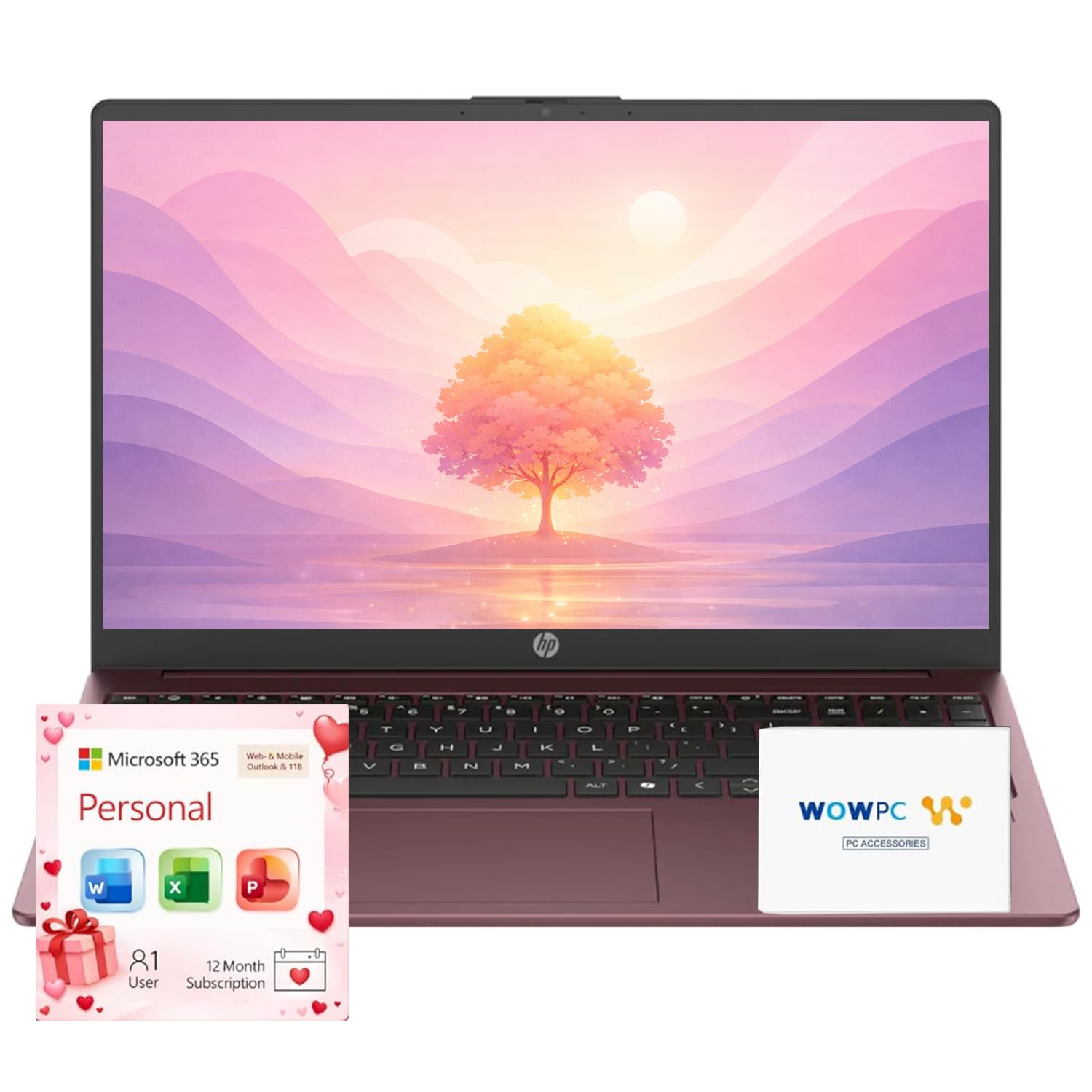 HP Ultrabook 15.6" Business Laptop Computer with Microsoft 365 • 2026 Edition • Copilot AI • Intel 4-Core N200 CPU • 1.1TB Storage (1TB OneDrive + 128GB UFS) • 16GB RAM • Win 11 • w/o Mouse