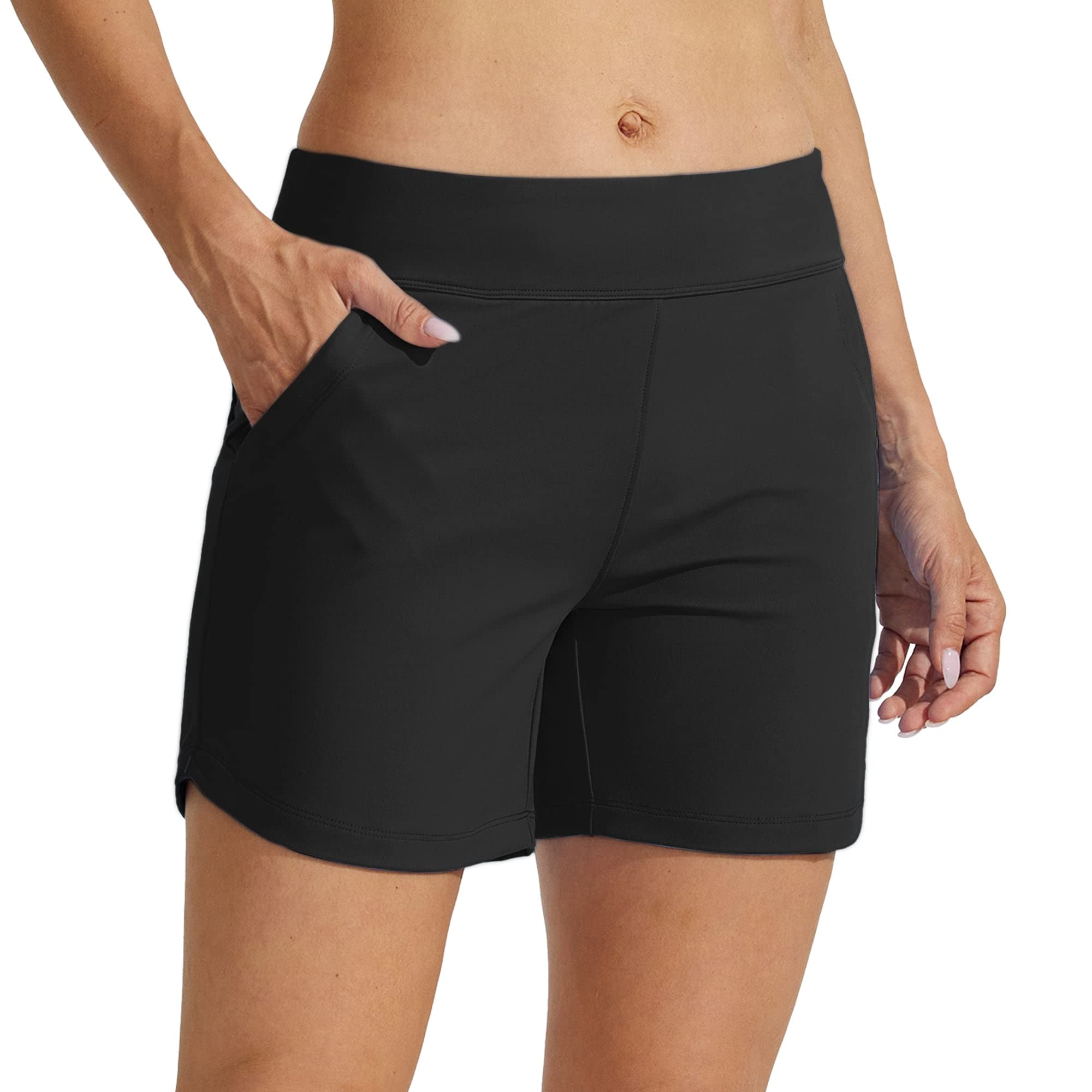 WILLIT Costume da bagno da donna, 5 pollici, senza pancia, da spiaggia, con fodera interna, ad asciugatura rapida
