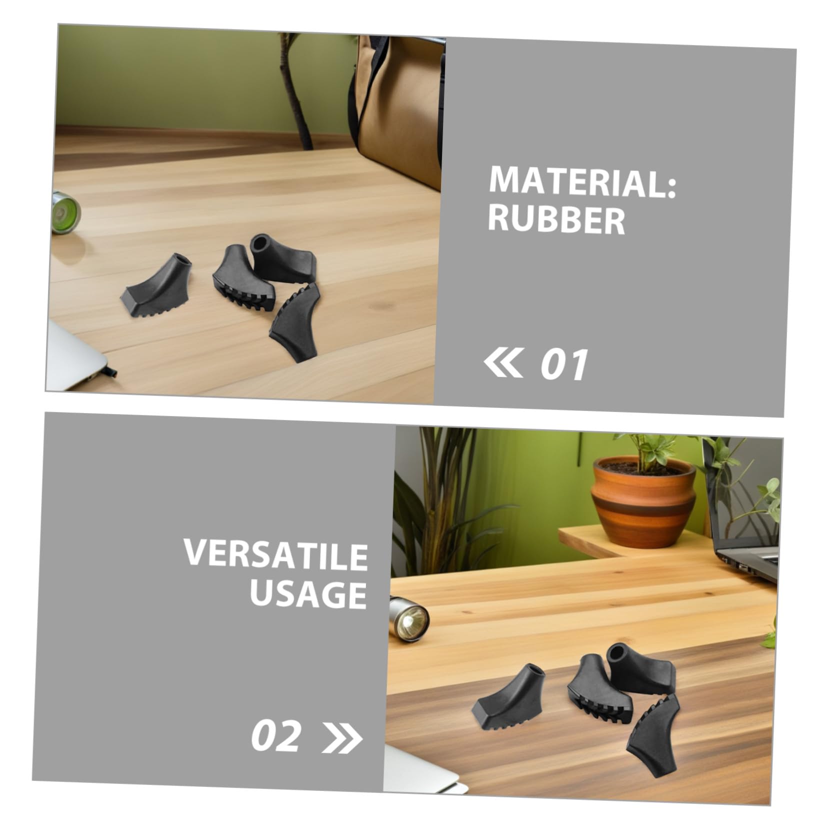 Anneome 12piezas Funda de Goma para Pies de Bastones de Senderismo Puntas de Repuesto Accesorios para Trekking Camping y Escalada