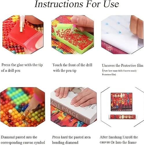 Miniatura 4 de Kits de pintura de diamantes de la torre Eiffel para adultos y principiantes. Pintura de arte de diamantes 5D con diamantes redondos. Kit de pintura