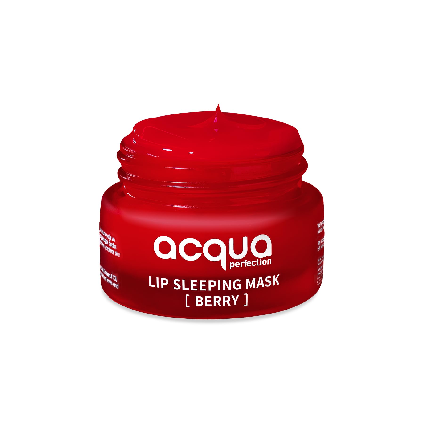 Exporgin Acqua Perfection Overnight Lip Sleeping Mask, 15 ml, Berry Lip Balm with Shea & Murumuru Butter for Dry Lips