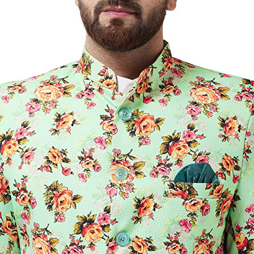 Image of SOJANYA (Since 1958 Men's Cotton Blend Printed Blazer