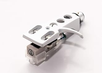 Headshell, AT-3600L Cartridge and Stylus, Needle for Technics SL 20, SL 20A, SL 220, SL 221, SL 23, SL 235, SL 23A, SL B2, SL B202, SL B205, SL B3, SL B303, SL 120, SL 110 (White)