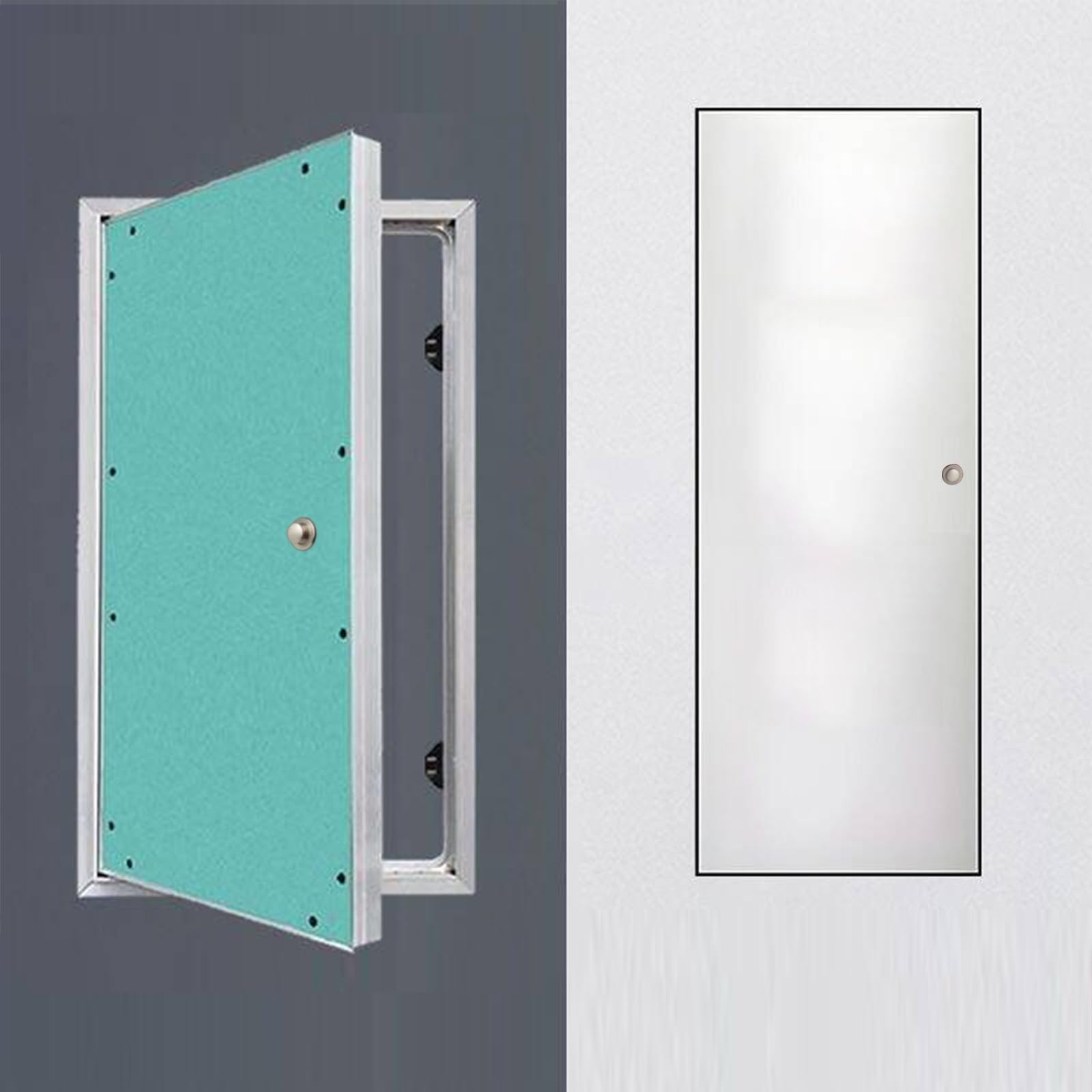 Trampilla De Registro Pladur Puertas Acceso,Puerta De Inspección Exterior,Genérico Panel De Acceso,Con Mango Redondo E Interruptor Magnético,para Servicio De Plomería Empotrada