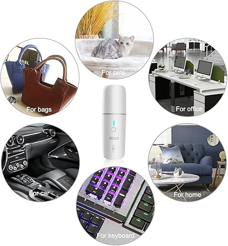 Miniatura 5 de Aspirador de coche mini aspiradora portátil recargable inalámbrica ultraligera con alta potencia kit de accesorios para automóviles para detallar y