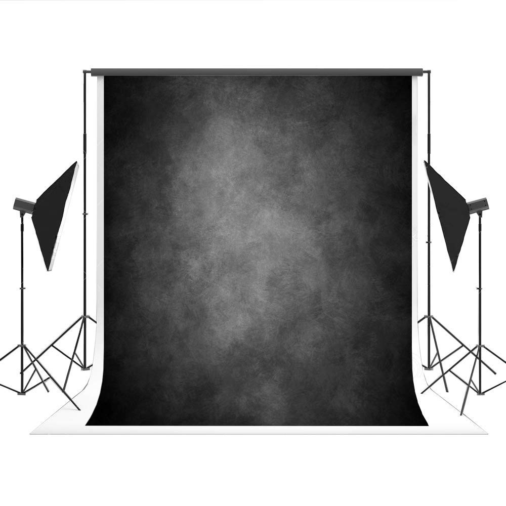 WaW 2x3m Fotografie Hintergrund Stoff für Fotostudios Holzkohle Grau Beton Fotohintergrund Portrait Video Fotoshooting Hintergründe