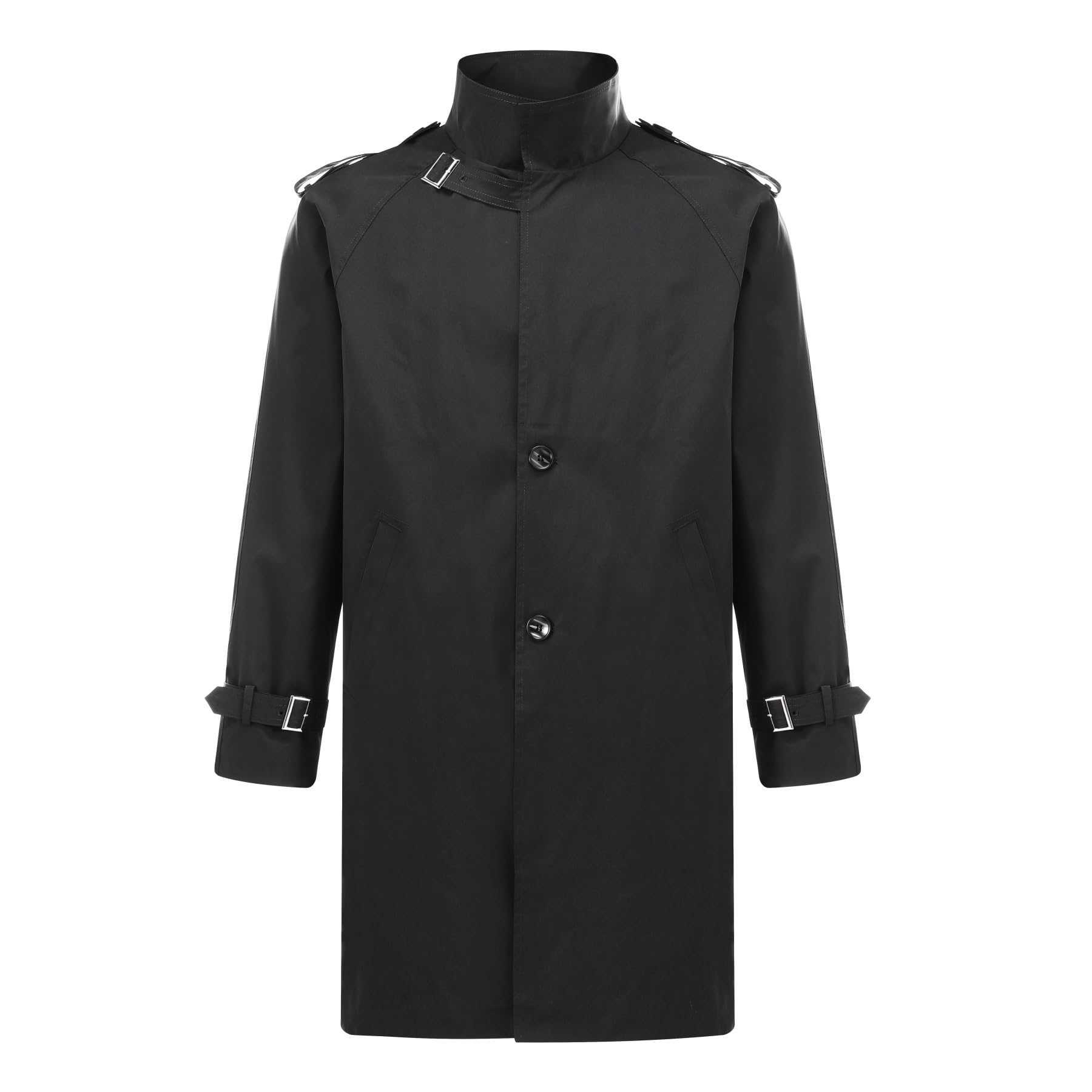 Allthemen Trench da Uomo Lungo Classico Business Coat Autunno Antivento Cappotto Monopetto Giacche a Vento Casual
