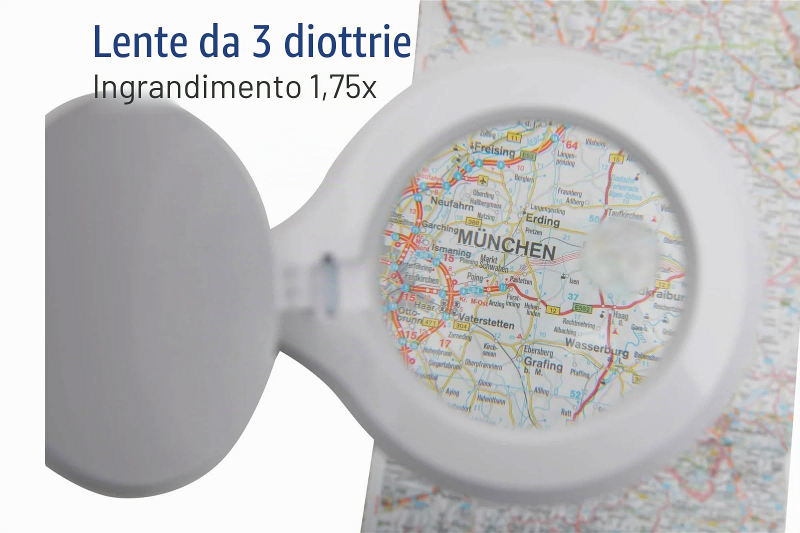 MAUL 8261202 LED Lupenleuchte | ingrandimento preciso, luce regolabile, testa orientabile, base stabile, ideale per lavori di dettaglio