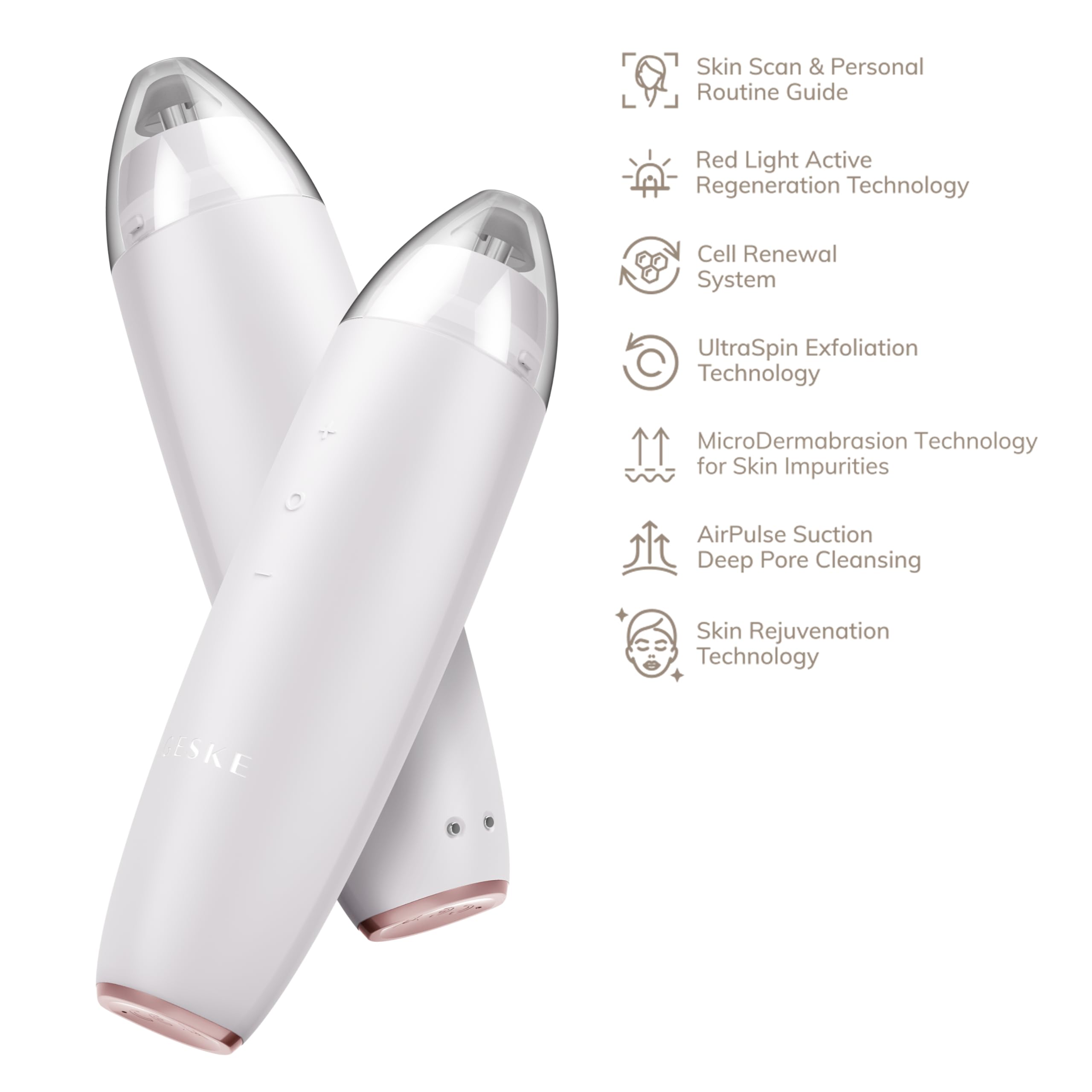 GESKE | SmartAppGuided™ MicroDermabrasion Blackhead Remover | Eliminador de puntos negros 7 en 1 | Limpiador de poros eléctrico | limpieza al vacío innovadora | herramientas de belleza