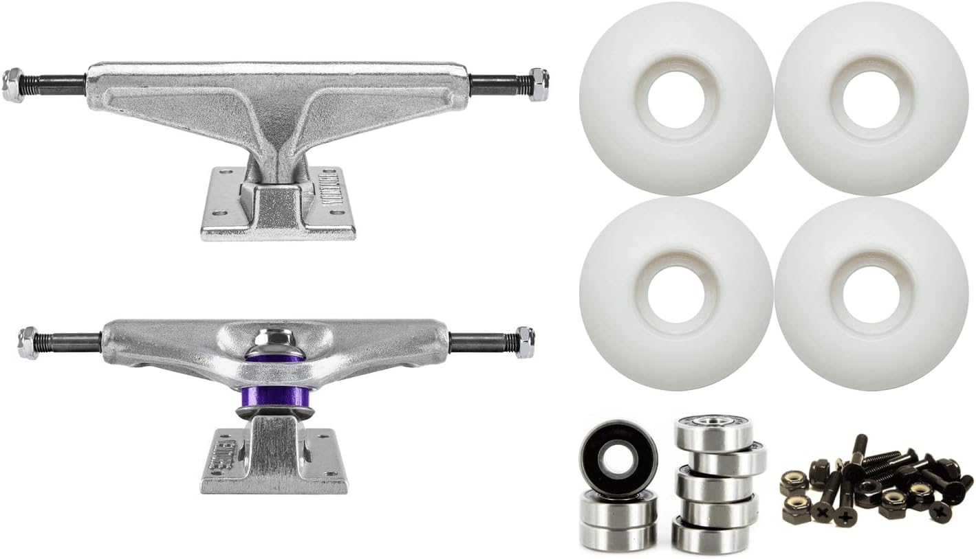 Venture High 5.6 (8.25) Skateboard Trucks 52mm Wheels and Bullseye Bearings Combo Package