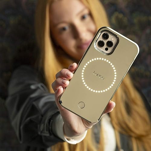 Miniatura 4 de LuMee HALO by Case-Mate - Funda iluminada para selfie para iPhone 12 y iPhone 12 Pro (5G), iluminación delantera y trasera, 6.1 pulgadas, halo dorado