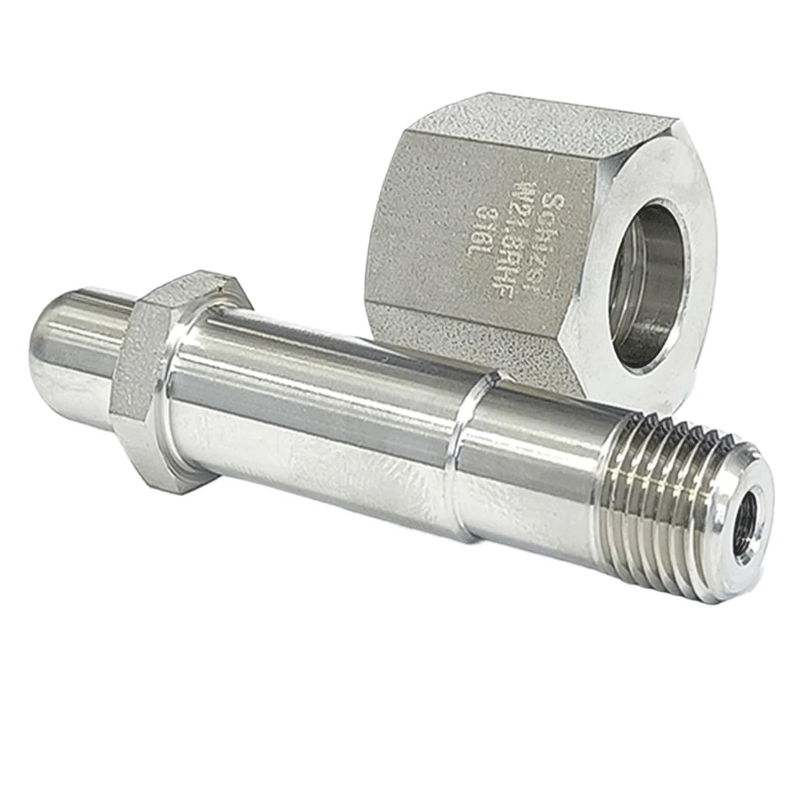 W21.8 mano derecha hembra a 1/4 "NPT VCR macho 1/4" tubo de soldadura automática 3mm 6mm 1/8 "1/4" compresión SUS316L conector de tubería(W21.8RHF-1l4 NPTM)