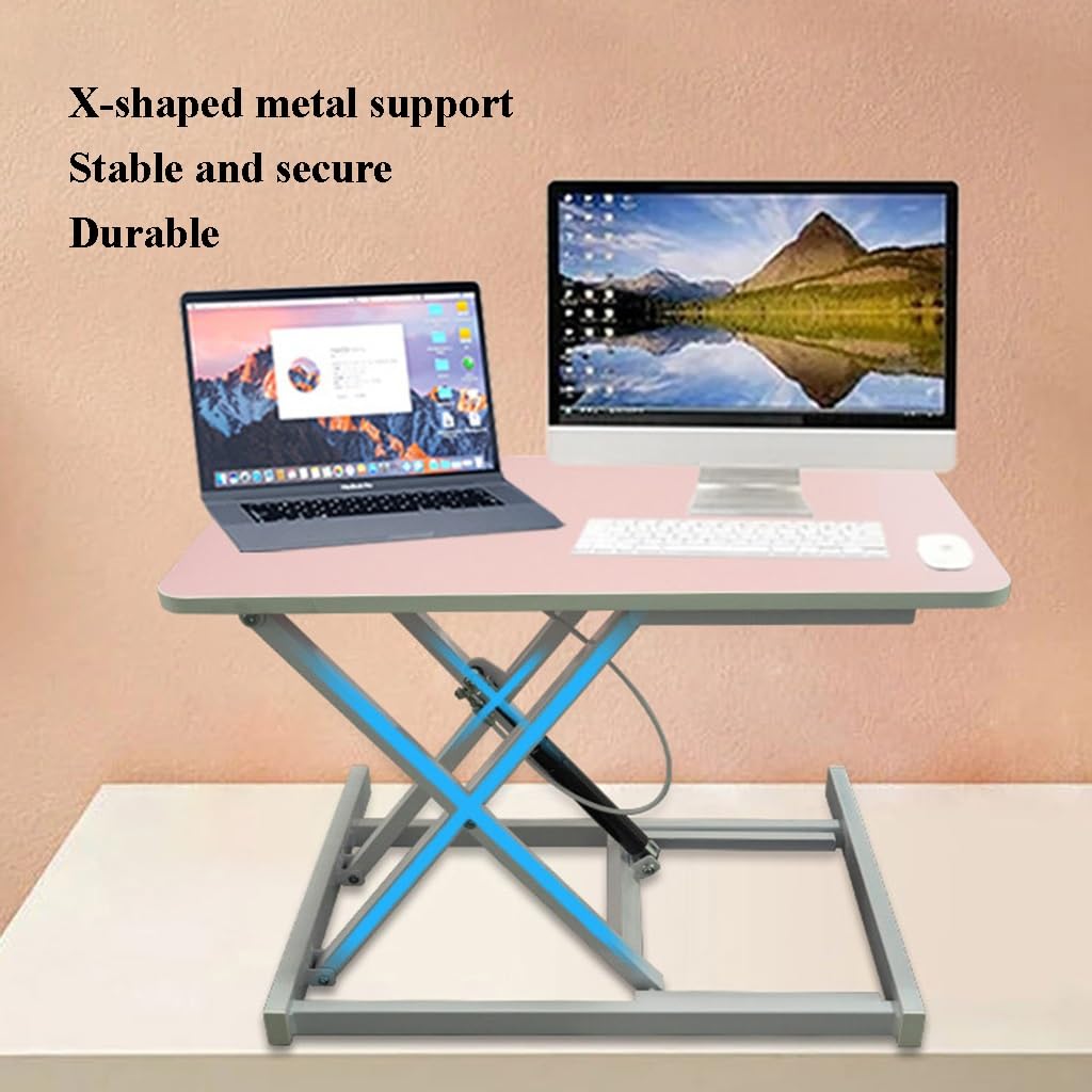 G-PACK PRO Convertitore Da Scrivania In Piedi - Regolabile In Altezza Fino A 52,1 Cm - Piano Largo 106,7 Cm Per Doppio Monitor - 22 Posizioni Ergonomiche