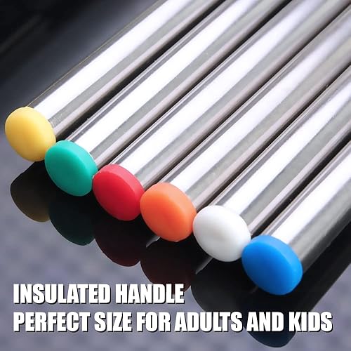 Miniatura 3 de Senzeal 12 tenedores de fondue de acero inoxidable de 9.5 pulgadas para fondue de queso para fondue de chocolate, postre, queso, malvaviscos, carne