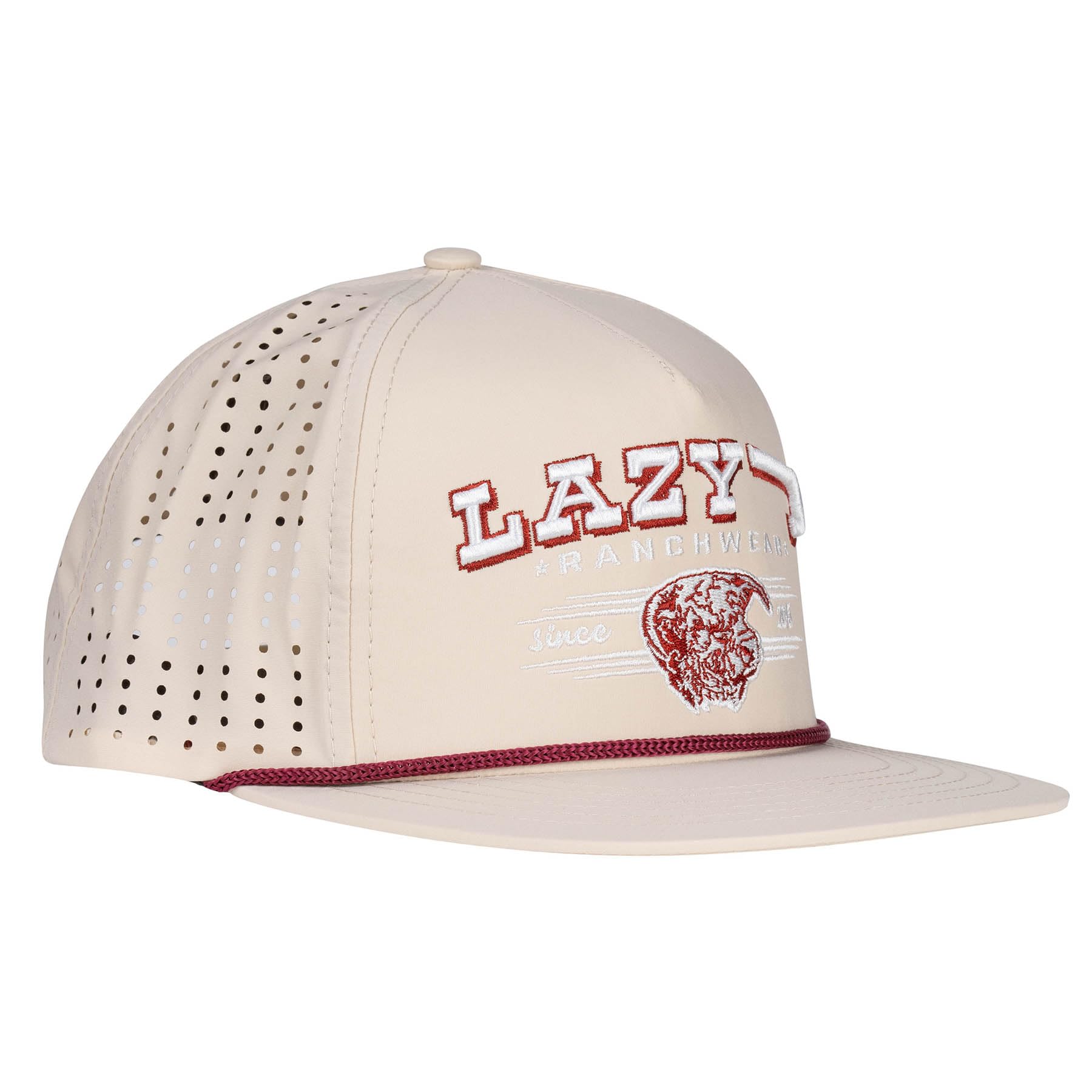 Lazy J Ranch Wear Hereford Bull Western Performance Rope Trucker Hat - Adjustable, Unisex