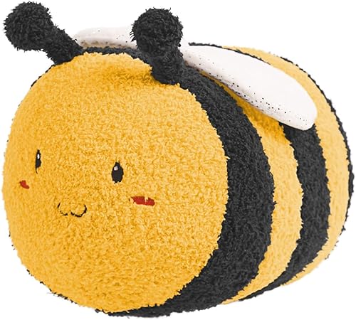 ARELUX Juguete de peluche de abeja grande de 14 pulgadas, almohada de peluche de abejorro, almohada suave de abeja de anime, regalo para niños
