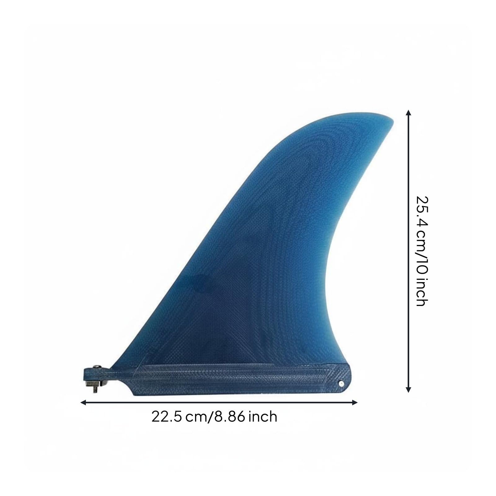 Milageto Surfbrett Surfboard Fin Longboard Fin Stand Up Paddel aus Fiberglas für Ruhiges Tracking Und Wendigkeit für Longboard Surfschule Urlaub