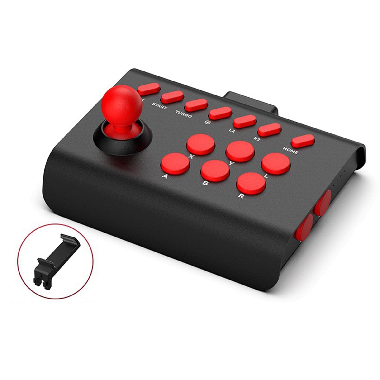 3 set di joystick da gioco arcade rocker 13 pulsanti per console di gioco smartphone computer nero rosso 14,5 x 7 x 11,5 cm