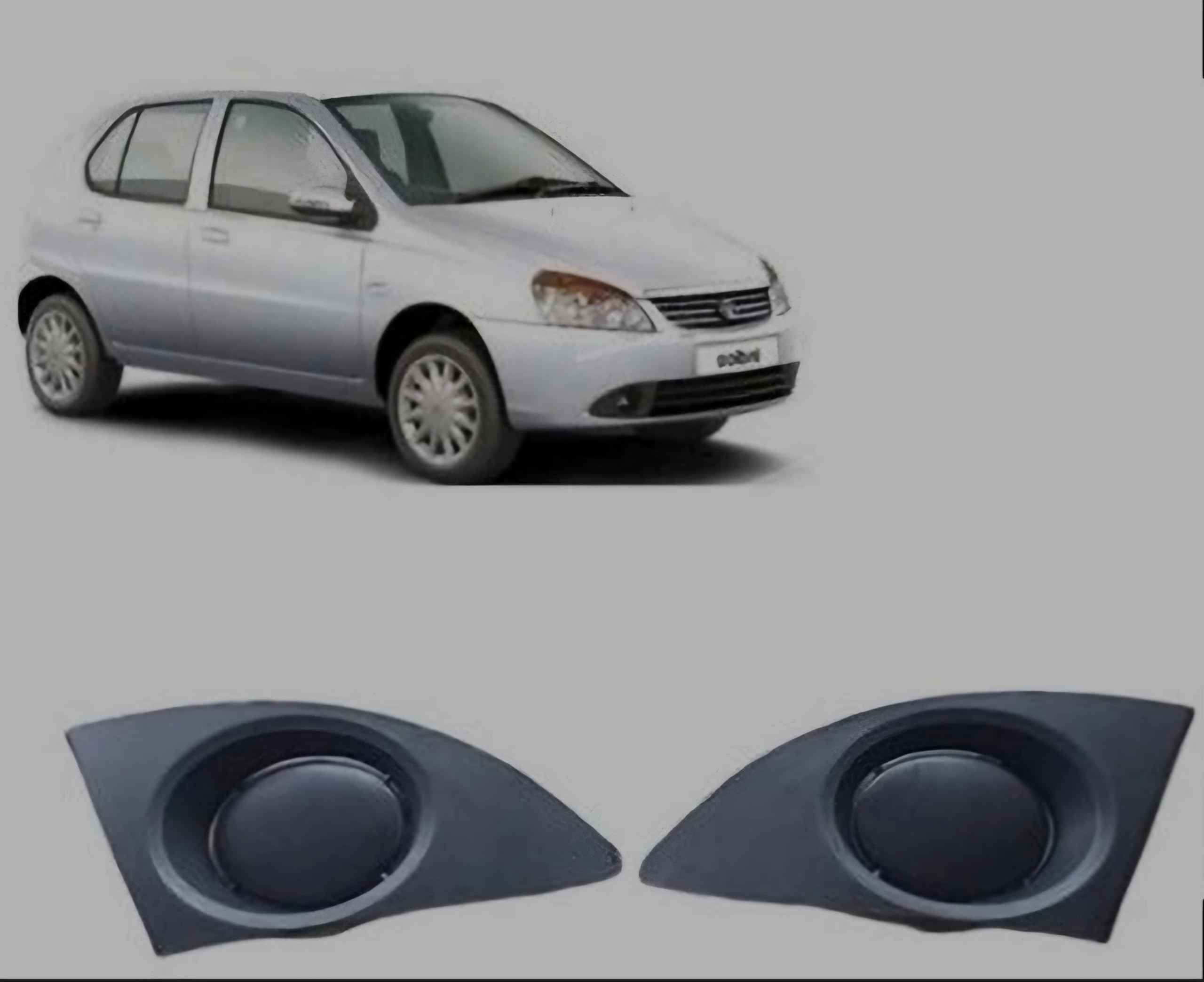 Fog Lamp Cover Compatible with Tata Indigo, Front Bumper Fog Light Bezel, Black Plastic Cover Set of 2, Car Exterior Accessory for Fog Lamp Area Protection-image-33