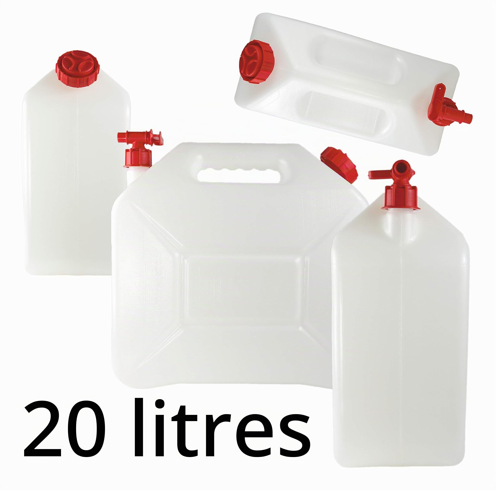 C.A.O. - Jerricans Alimentaire en Polyéthylène Alimentaire 20 litres - Longueur 38 cm - Largeur 17 cm - Hauteur 38 cm