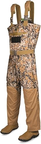 Gator Waders Vadeadores aislados con escudo para hombre Caza de aves acuáticas, impermeables, transpirables, aislantes, con botas aislantes