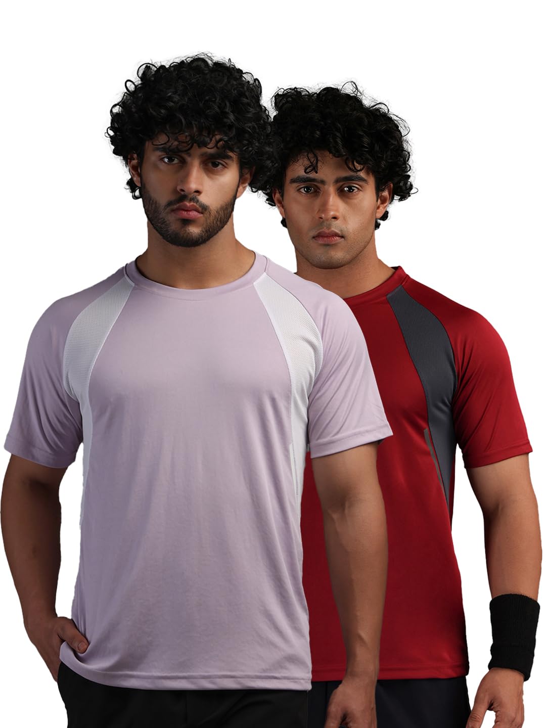 CHKOKKO Gym Tshirt for Men Workout Regular Fit Sports Activewear Man Tshirts with Round Crew Neck and Half Sleeves for Yoga Running&Outdoor Activities