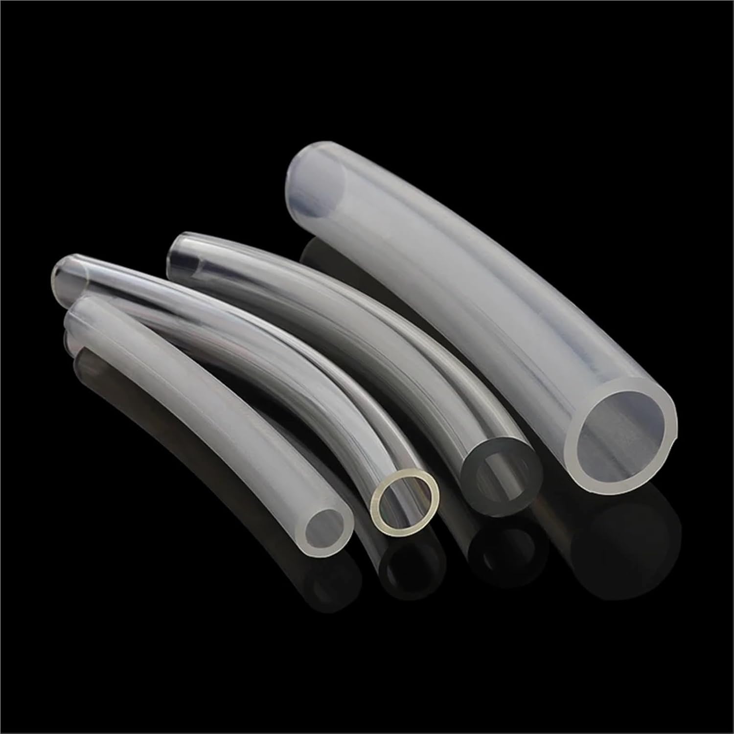 Beer Line 6pcs Silicone Hose 1M Non-Toxic Clear Beer Tubing Homebrew Kegerator Liquid Line(8x12)