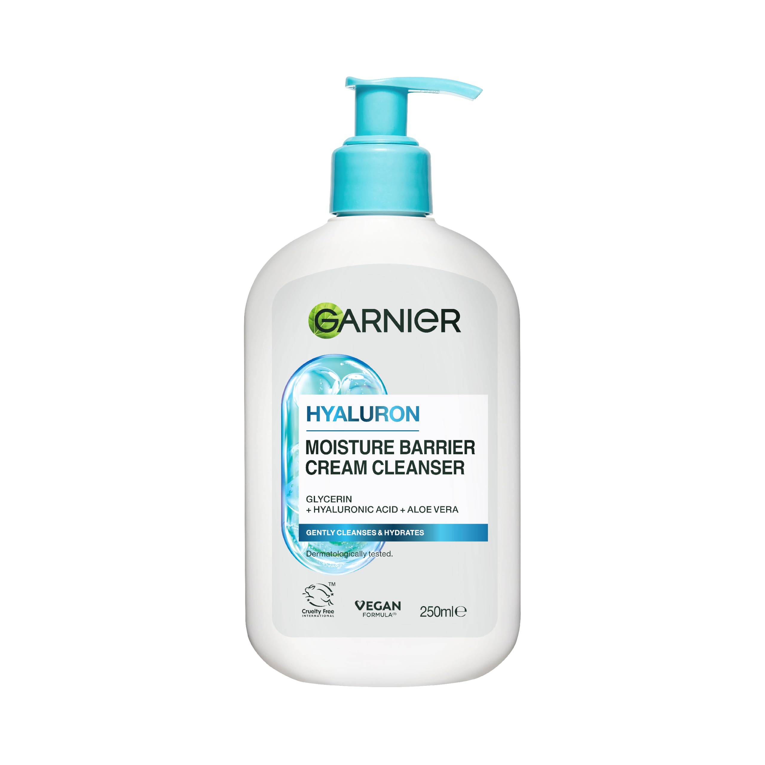 Garnier Hyaluron Barrier Protect Cream Cleanser, 250 ml (Pack of 1), Soothing