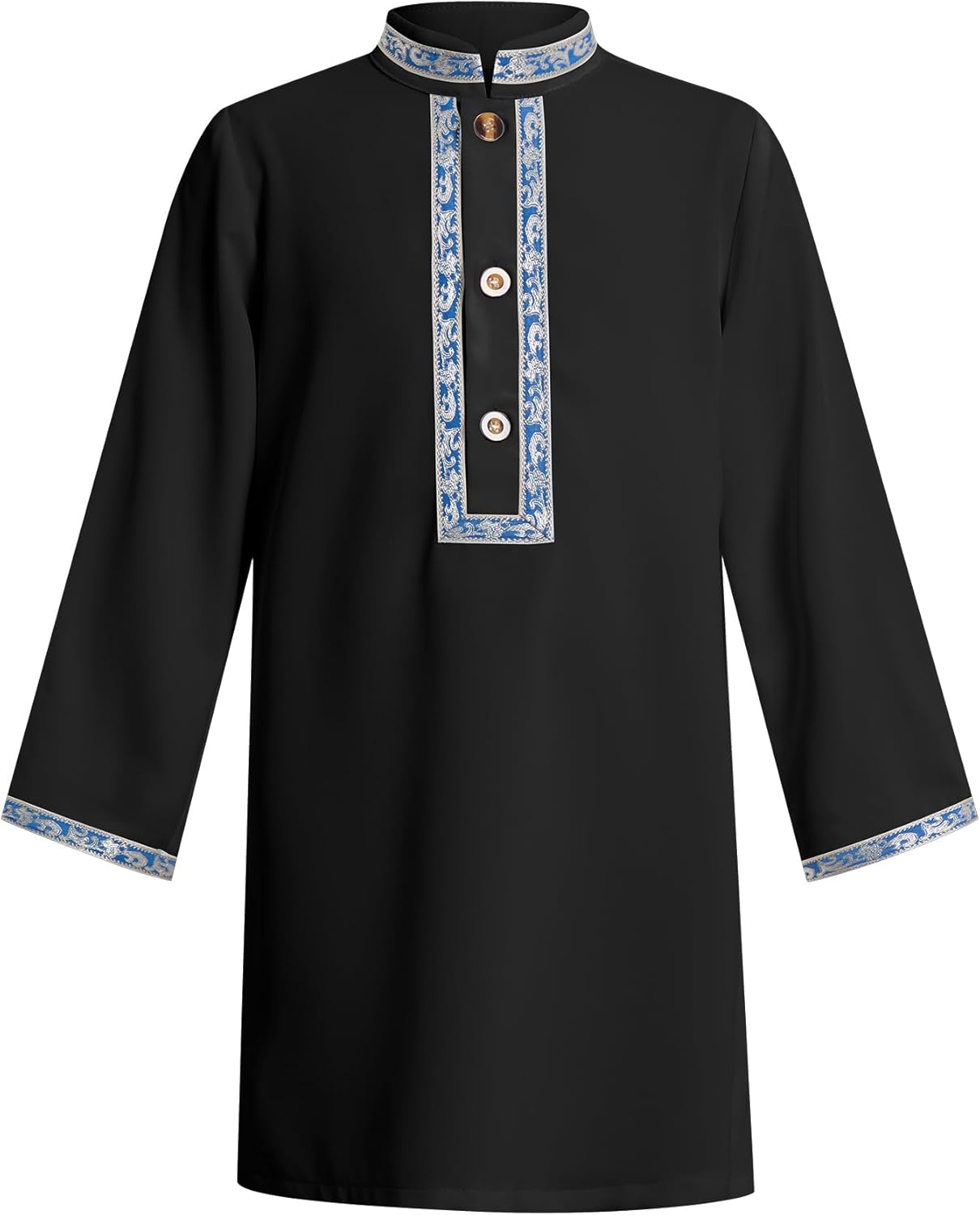 IDOPIP Muslim Baby Boys Prayer Clothes Kaftan Thobe Arabic Islamic Abaya Dubai Robe with Pants Head Scarf Ramadan Eid Outfit