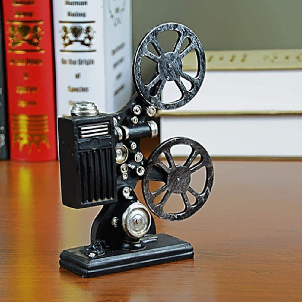 Modello di proiettore cinematografico, Proiettore di Film d'Epoca in Resina Proiettore Prop Modello di Artigianato Ornamenti Puntelli Decorazioni per la casa per Lo Studio