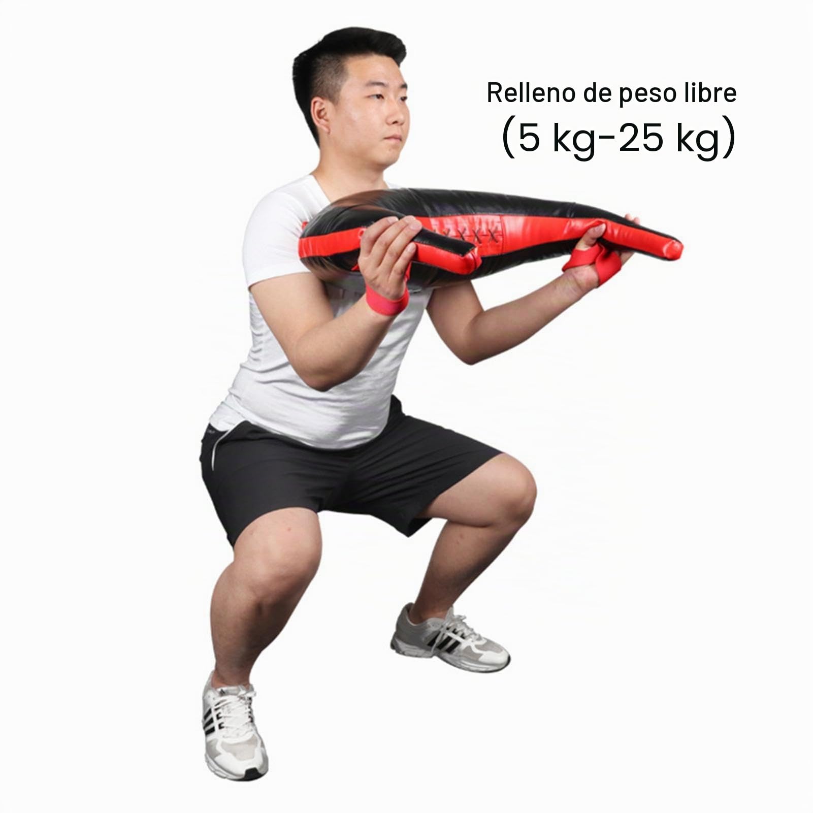 Saco de búlgaro de entrenamiento para fitness, espacial, relleno de algodón PP, bolsas de peso ajustables de 5 a 20 kg para entrenamiento de fuerza, resistencia, levantamiento