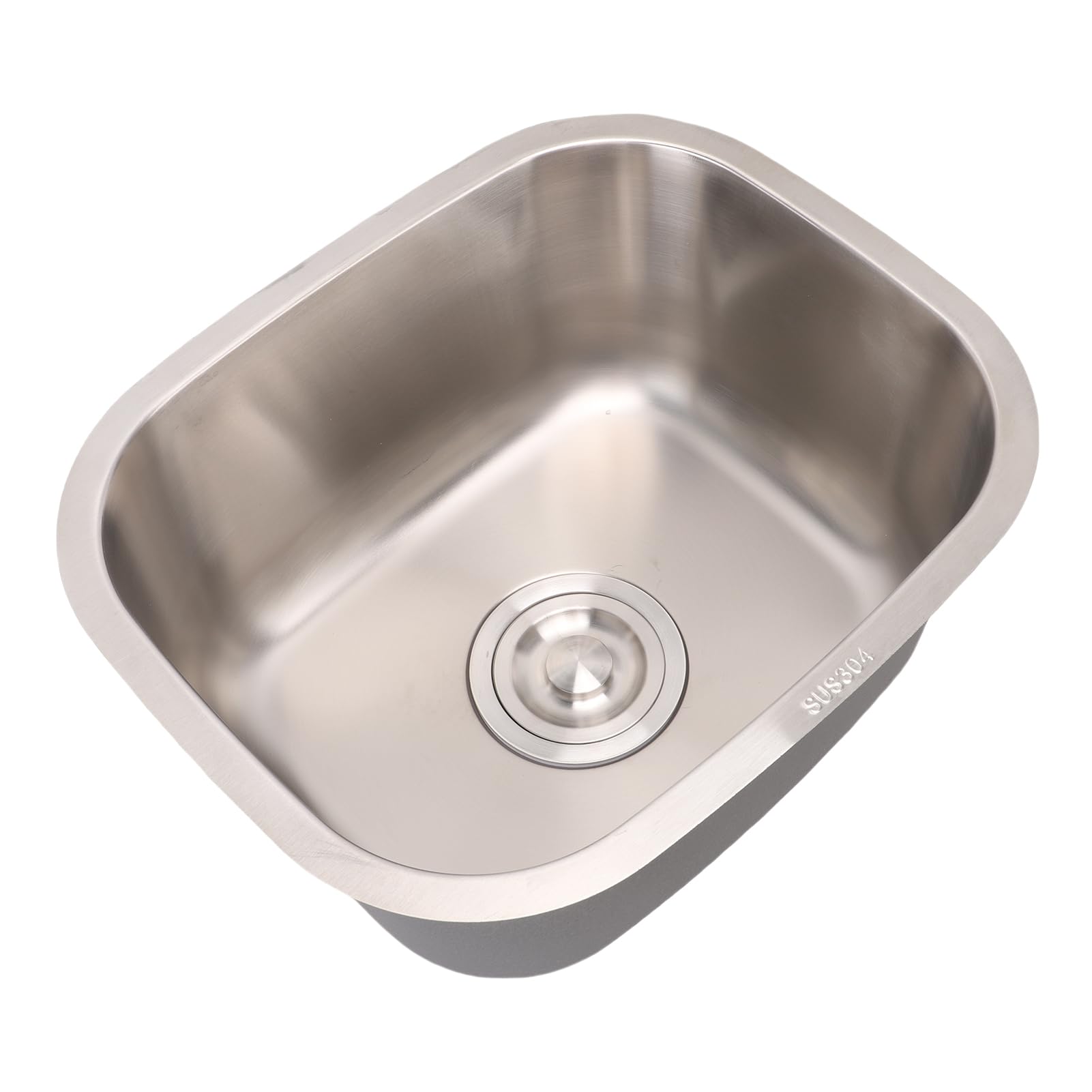 Cocoarm Fregadero de Cocina de un Seno, Fregadero bajo Encimera de Acero Inoxidable 304, Lavabo Rectangular de 38,5 X 32,5 X 18, Cm, Diseño de Lavado Integrado para Cocina, Barra y Baño